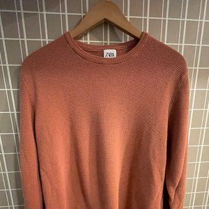 ZARA Men's Sweatshirt - Autumn Orange